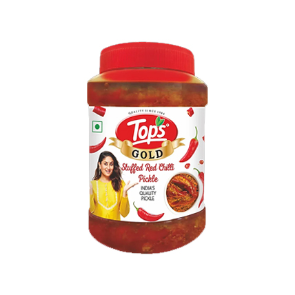 Tops Gold Stuffed Red Chilli Pickle